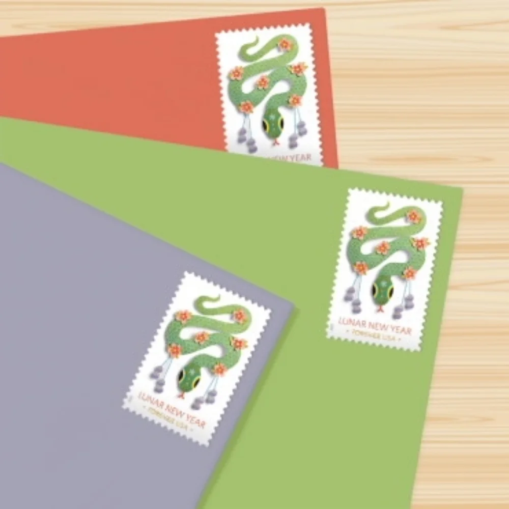 100 Lunar New Year of the Snake‎ 2025 Forever Postage Stamps US Postal USPS